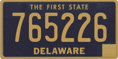 DE license plate 765226