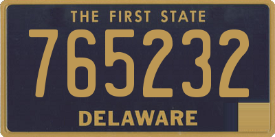 DE license plate 765232