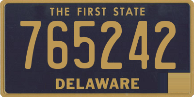 DE license plate 765242