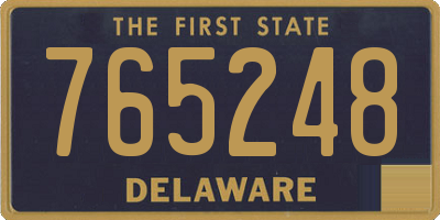 DE license plate 765248