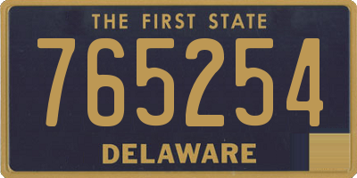 DE license plate 765254