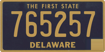 DE license plate 765257