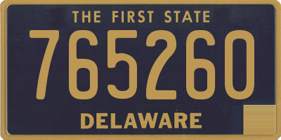 DE license plate 765260
