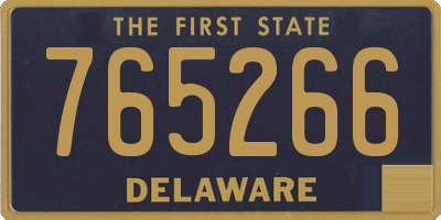 DE license plate 765266