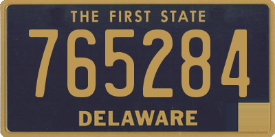 DE license plate 765284