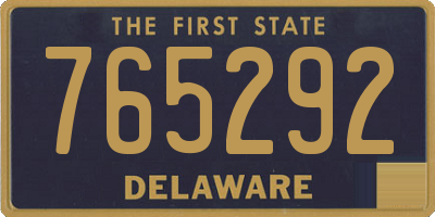 DE license plate 765292
