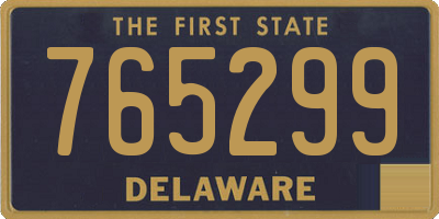 DE license plate 765299