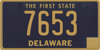 DE license plate 7653