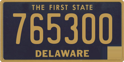 DE license plate 765300