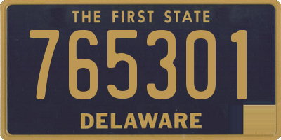 DE license plate 765301