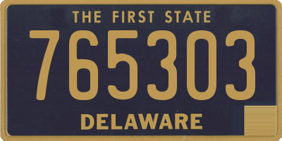 DE license plate 765303
