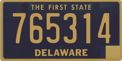 DE license plate 765314