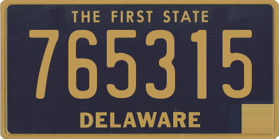 DE license plate 765315