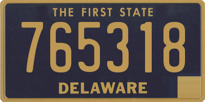 DE license plate 765318