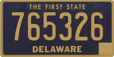 DE license plate 765326