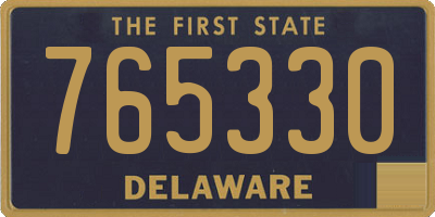DE license plate 765330