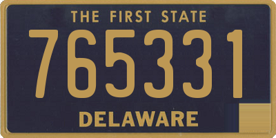 DE license plate 765331