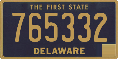 DE license plate 765332