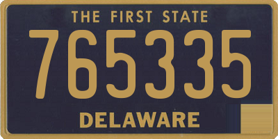 DE license plate 765335