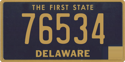 DE license plate 76534