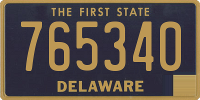 DE license plate 765340
