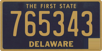 DE license plate 765343