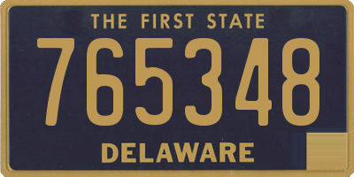 DE license plate 765348