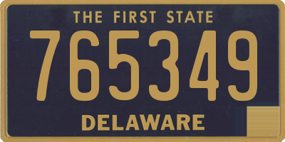 DE license plate 765349