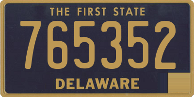 DE license plate 765352