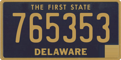 DE license plate 765353