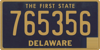 DE license plate 765356