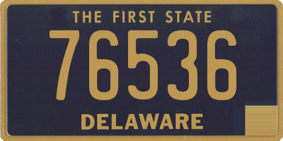 DE license plate 76536