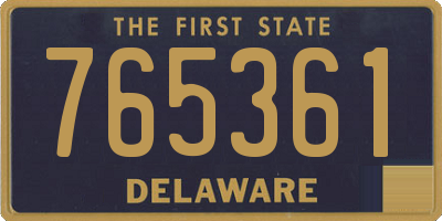 DE license plate 765361