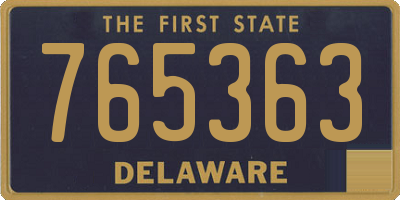 DE license plate 765363