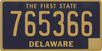 DE license plate 765366