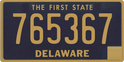 DE license plate 765367