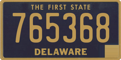 DE license plate 765368