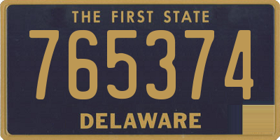 DE license plate 765374