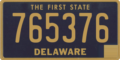 DE license plate 765376