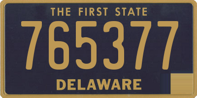DE license plate 765377
