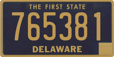 DE license plate 765381