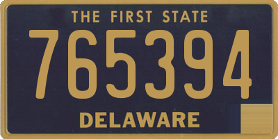 DE license plate 765394