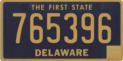 DE license plate 765396