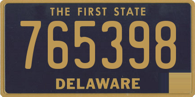 DE license plate 765398