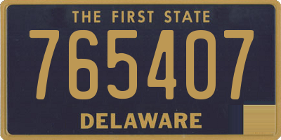 DE license plate 765407