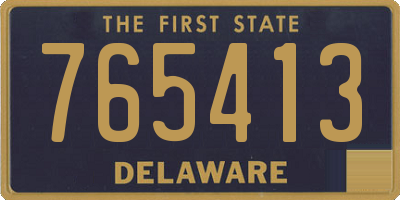 DE license plate 765413