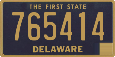 DE license plate 765414