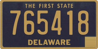 DE license plate 765418