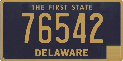 DE license plate 76542