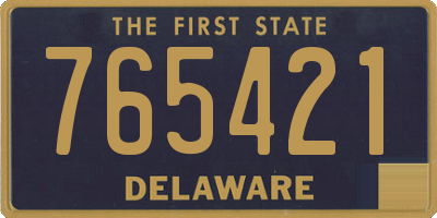 DE license plate 765421